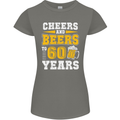 60th Birthday 60 Year Old Funny Alcohol Womens Petite Cut T-Shirt Charcoal