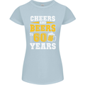 60th Birthday 60 Year Old Funny Alcohol Womens Petite Cut T-Shirt Light Blue