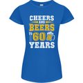 60th Birthday 60 Year Old Funny Alcohol Womens Petite Cut T-Shirt Royal Blue