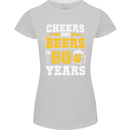 60th Birthday 60 Year Old Funny Alcohol Womens Petite Cut T-Shirt Sports Grey