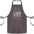 60th Birthday 60 Year Old Geek Funny Maths Cotton Apron 100% Organic Dark Grey