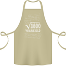 60th Birthday 60 Year Old Geek Funny Maths Cotton Apron 100% Organic Khaki