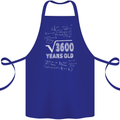 60th Birthday 60 Year Old Geek Funny Maths Cotton Apron 100% Organic Royal Blue