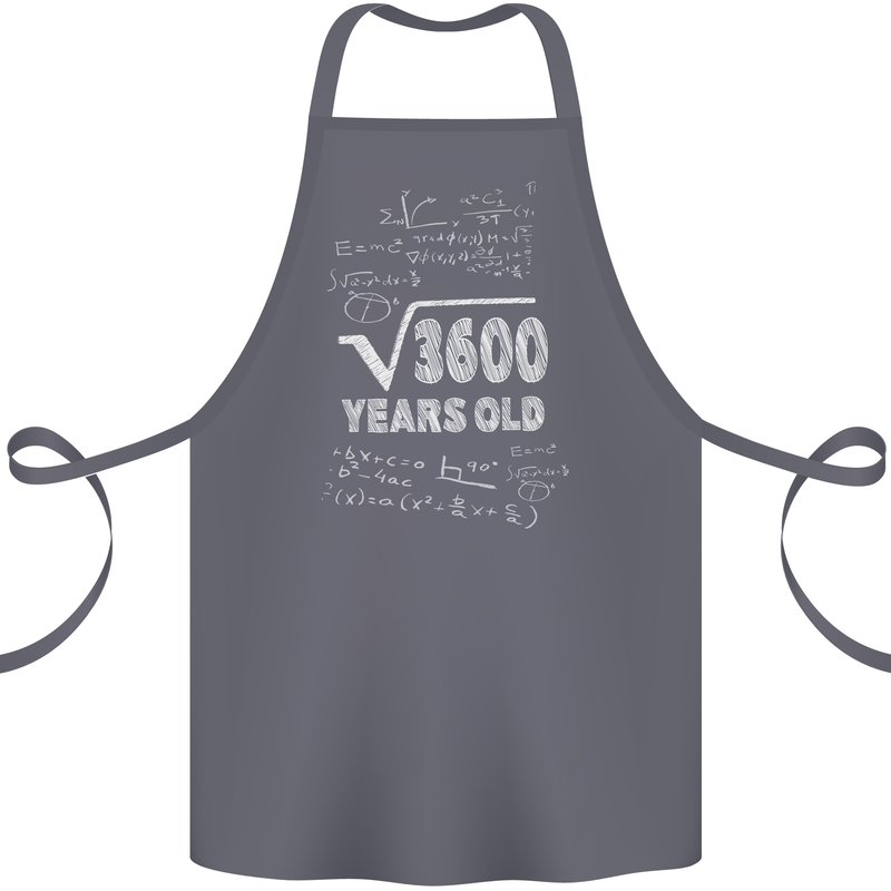 60th Birthday 60 Year Old Geek Funny Maths Cotton Apron 100% Organic Steel