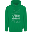 60th Birthday 60 Year Old Geek Funny Maths Mens 80% Cotton Hoodie Irish Green