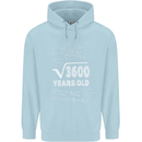 60th Birthday 60 Year Old Geek Funny Maths Mens 80% Cotton Hoodie Light Blue