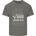 60th Birthday 60 Year Old Geek Funny Maths Mens Cotton T-Shirt Tee Top Charcoal