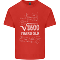 60th Birthday 60 Year Old Geek Funny Maths Mens Cotton T-Shirt Tee Top Red