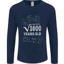 60th Birthday 60 Year Old Geek Funny Maths Mens Long Sleeve T-Shirt Navy Blue