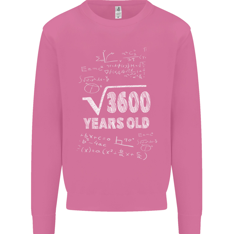 60th Birthday 60 Year Old Geek Funny Maths Mens Sweatshirt Jumper Azalea