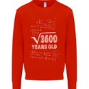 60th Birthday 60 Year Old Geek Funny Maths Mens Sweatshirt Jumper Bright Red
