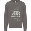 60th Birthday 60 Year Old Geek Funny Maths Mens Sweatshirt Jumper Charcoal