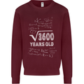60th Birthday 60 Year Old Geek Funny Maths Mens Sweatshirt Jumper Maroon