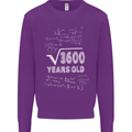 60th Birthday 60 Year Old Geek Funny Maths Mens Sweatshirt Jumper Purple