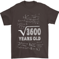60th Birthday 60 Year Old Geek Funny Maths Mens T-Shirt 100% Cotton Dark Chocolate