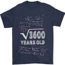 60th Birthday 60 Year Old Geek Funny Maths Mens T-Shirt 100% Cotton Navy Blue