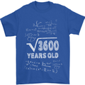60th Birthday 60 Year Old Geek Funny Maths Mens T-Shirt 100% Cotton Royal Blue