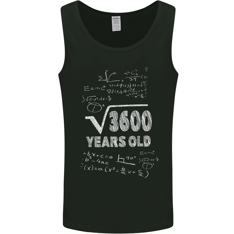 60th Birthday 60 Year Old Geek Funny Maths Mens Vest Tank Top Black