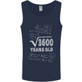 60th Birthday 60 Year Old Geek Funny Maths Mens Vest Tank Top Navy Blue