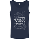 60th Birthday 60 Year Old Geek Funny Maths Mens Vest Tank Top Navy Blue