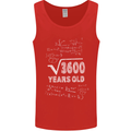 60th Birthday 60 Year Old Geek Funny Maths Mens Vest Tank Top Red