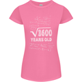 60th Birthday 60 Year Old Geek Funny Maths Womens Petite Cut T-Shirt Azalea