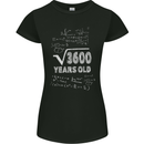 60th Birthday 60 Year Old Geek Funny Maths Womens Petite Cut T-Shirt Black
