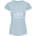 60th Birthday 60 Year Old Geek Funny Maths Womens Petite Cut T-Shirt Light Blue