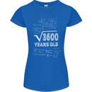 60th Birthday 60 Year Old Geek Funny Maths Womens Petite Cut T-Shirt Royal Blue