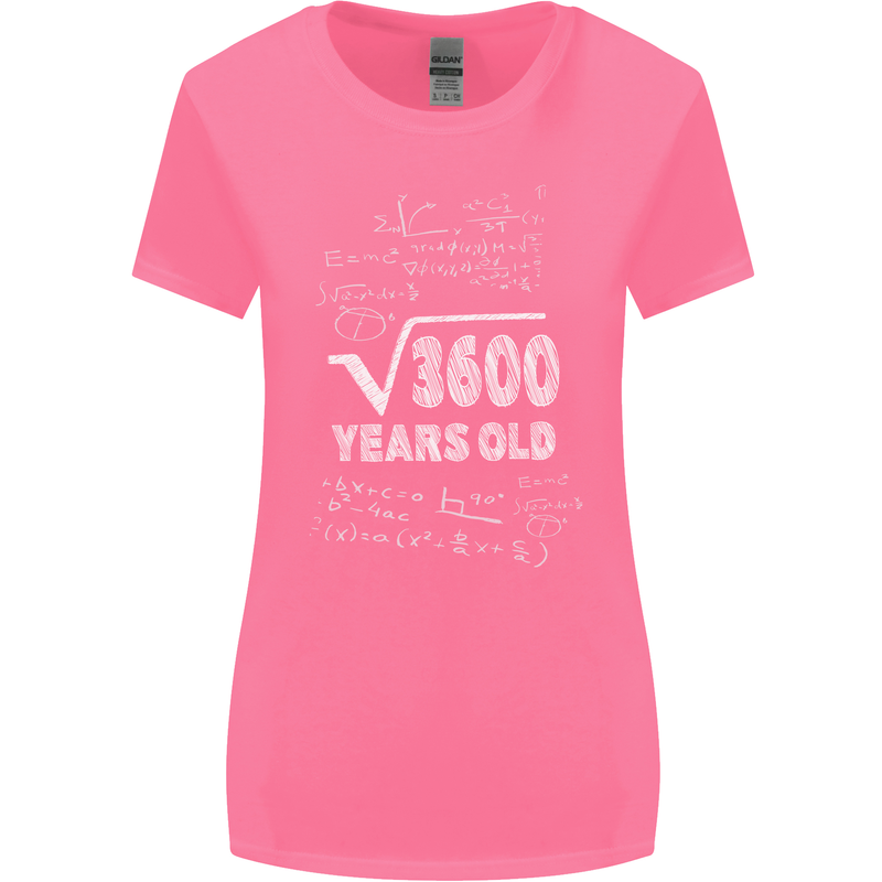 60th Birthday 60 Year Old Geek Funny Maths Womens Wider Cut T-Shirt Azalea