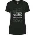 60th Birthday 60 Year Old Geek Funny Maths Womens Wider Cut T-Shirt Black
