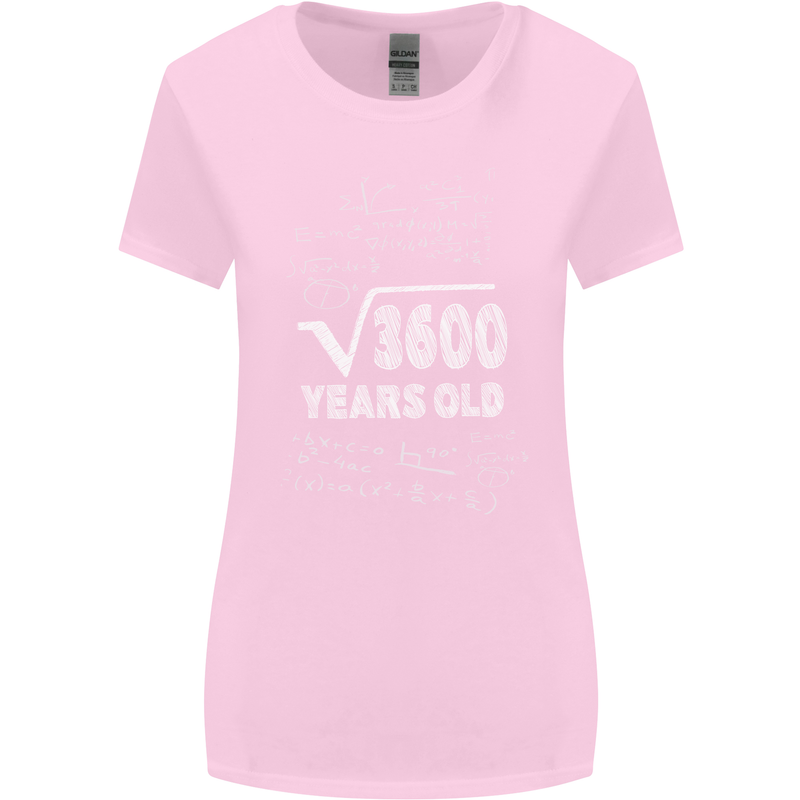 60th Birthday 60 Year Old Geek Funny Maths Womens Wider Cut T-Shirt Light Pink