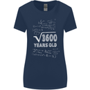 60th Birthday 60 Year Old Geek Funny Maths Womens Wider Cut T-Shirt Navy Blue