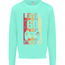 60th Birthday 60 Year Old Level Up Gamming Mens Sweatshirt Jumper Peppermint