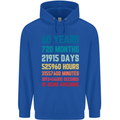 60th Birthday 60 Year Old Mens 80% Cotton Hoodie Royal Blue