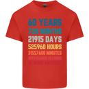 60th Birthday 60 Year Old Mens Cotton T-Shirt Tee Top Red