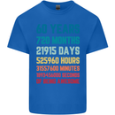 60th Birthday 60 Year Old Mens Cotton T-Shirt Tee Top Royal Blue