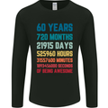 60th Birthday 60 Year Old Mens Long Sleeve T-Shirt Black