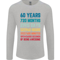 60th Birthday 60 Year Old Mens Long Sleeve T-Shirt Sports Grey