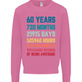60th Birthday 60 Year Old Mens Sweatshirt Jumper Azalea