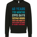 60th Birthday 60 Year Old Mens Sweatshirt Jumper Black