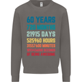 60th Birthday 60 Year Old Mens Sweatshirt Jumper Charcoal