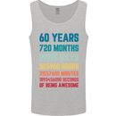 60th Birthday 60 Year Old Mens Vest Tank Top Sports Grey