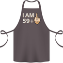 60th Birthday Funny Offensive 60 Year Old Cotton Apron 100% Organic Dark Grey