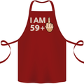 60th Birthday Funny Offensive 60 Year Old Cotton Apron 100% Organic Maroon