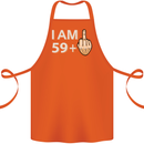 60th Birthday Funny Offensive 60 Year Old Cotton Apron 100% Organic Orange