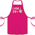 60th Birthday Funny Offensive 60 Year Old Cotton Apron 100% Organic Pink