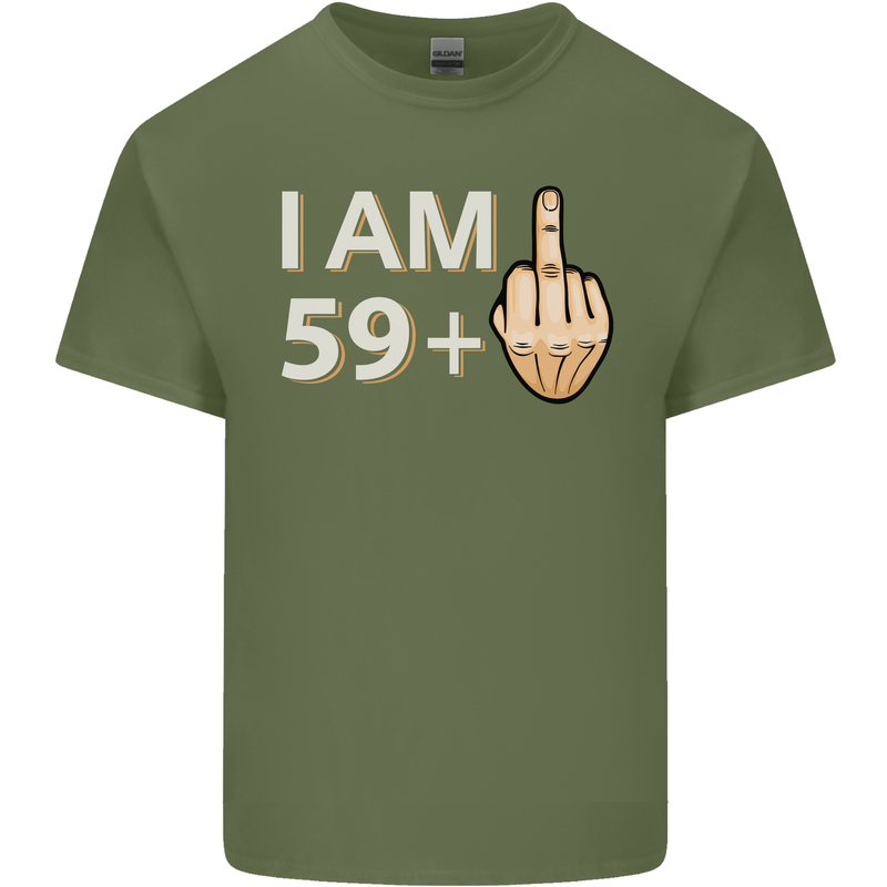 60th Birthday Funny Offensive 60 Year Old Mens Cotton T-Shirt Tee Top Military Green