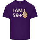 60th Birthday Funny Offensive 60 Year Old Mens Cotton T-Shirt Tee Top Purple