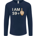 60th Birthday Funny Offensive 60 Year Old Mens Long Sleeve T-Shirt Navy Blue